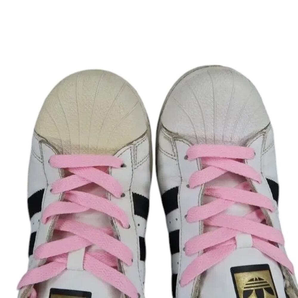 Adidas Shoes Kids 7 Sneakers Superstar Lifestyle Classic White Black Casual Low - Picture 11 of 14